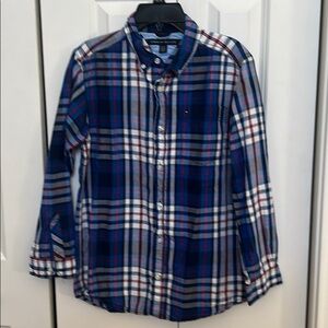 Tommy Hilfiger boys button front shirt sz L